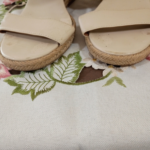 Tory Burch Raya Mule Wedge Slight Wear On Insoles As Shown In Pictures Sz 7.5 - Picture 11 of 14